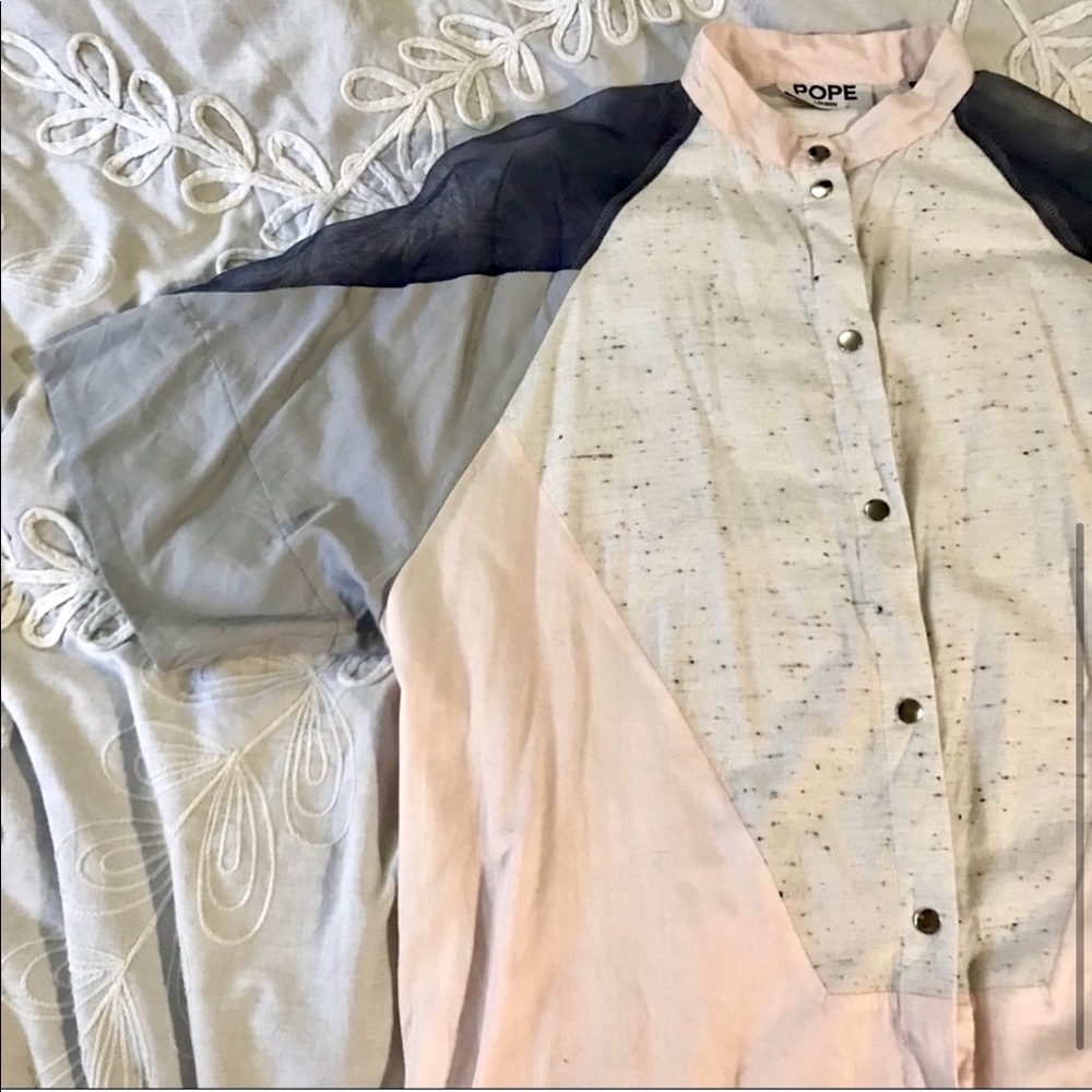 Retro Shirtdress with Mesh Shoulder Panels